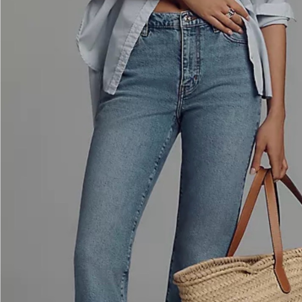 FRAME Denim Straight-Leg Jeans in Light Blue